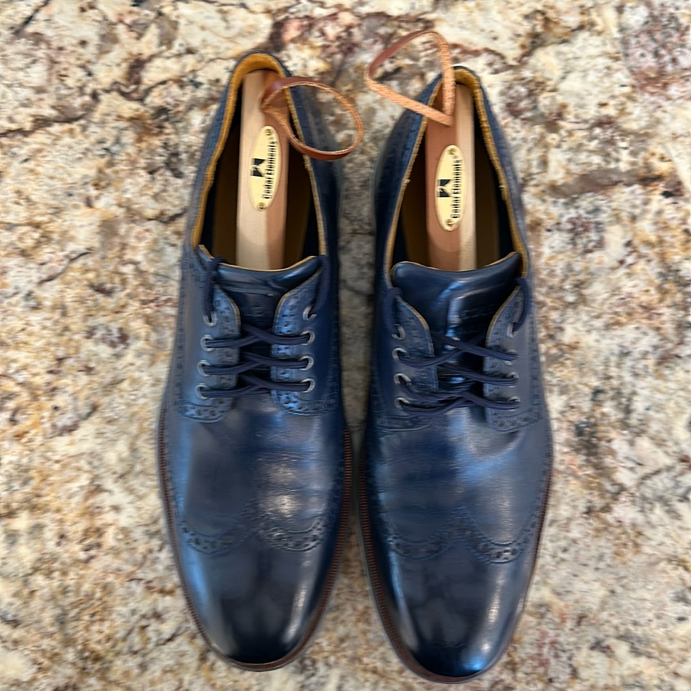 Cole Haan  navy blue wing tip size 12